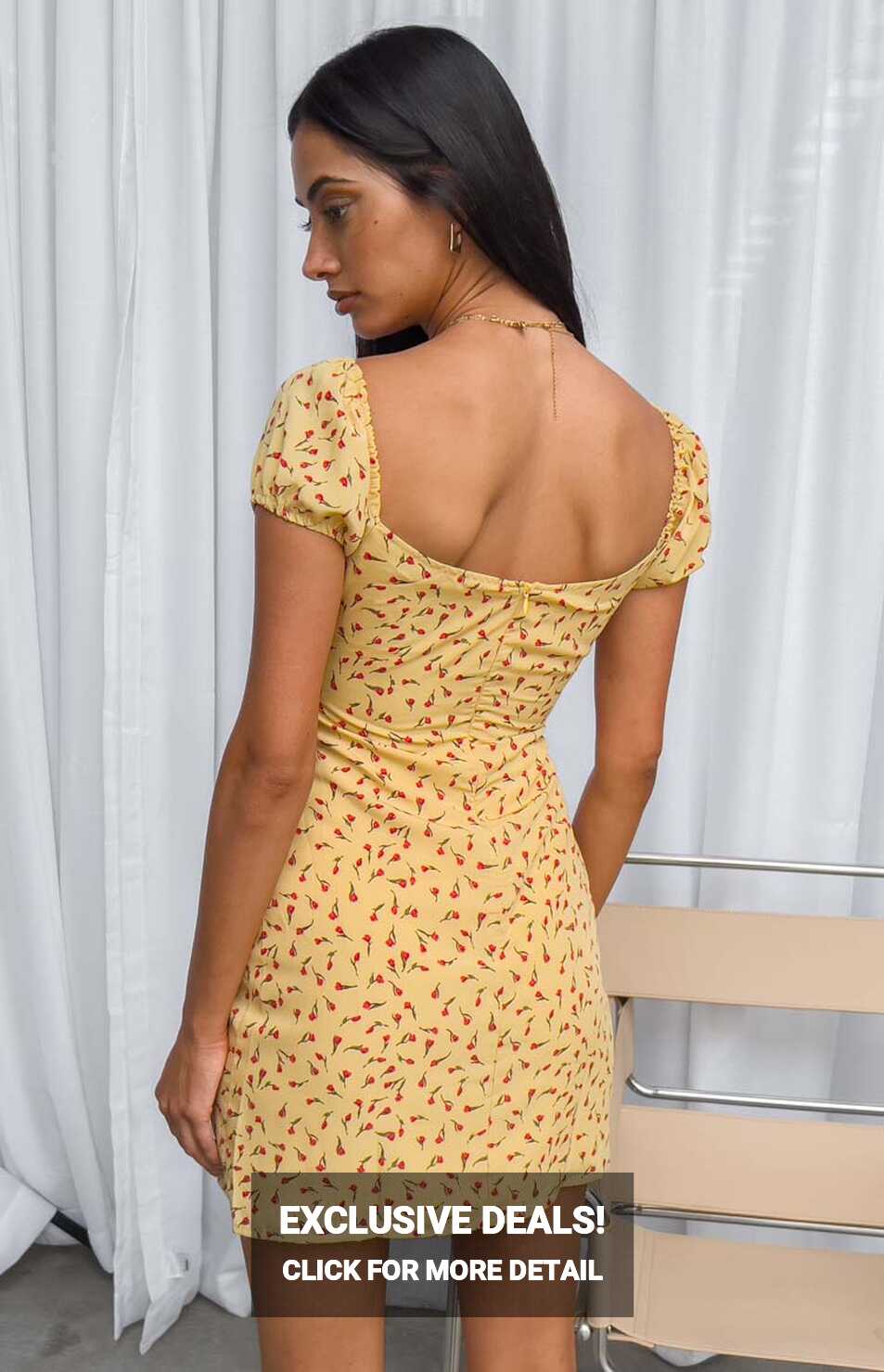 Love &amp; Lust Yellow Floral Cap Sleeve Mini Dress – Beginning ...