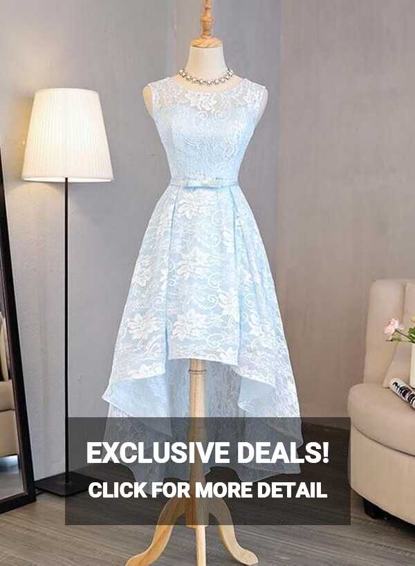 Lovely Light Blue Lace Party Dress , Blue Formal Dress | Light ...