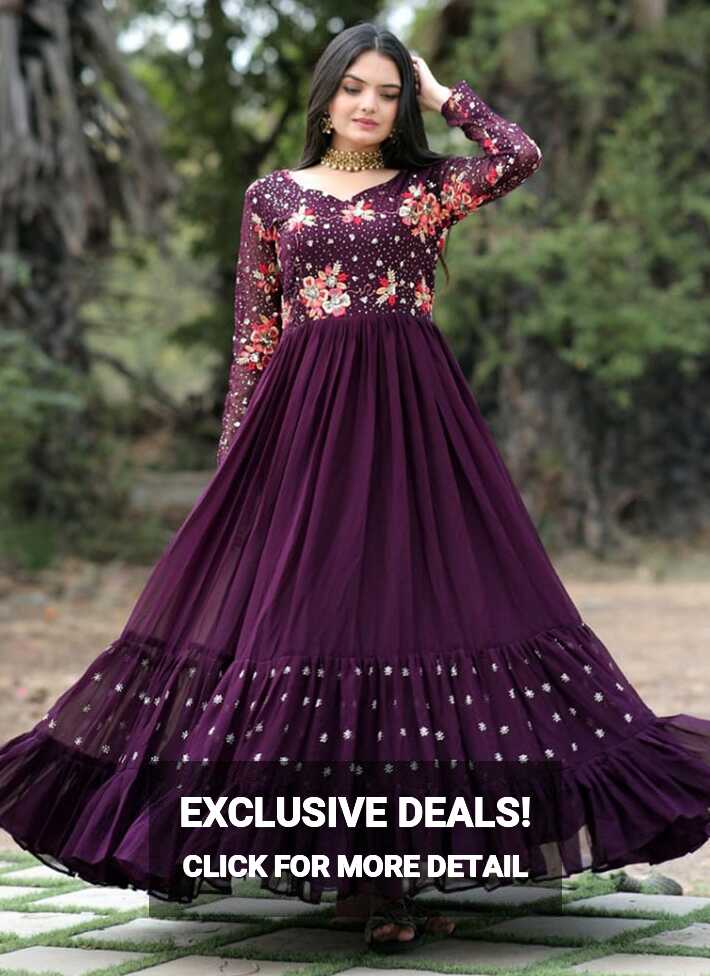 Lowest Price | $39 - $52 - Purple Net Gown and Purple Net Designer ...