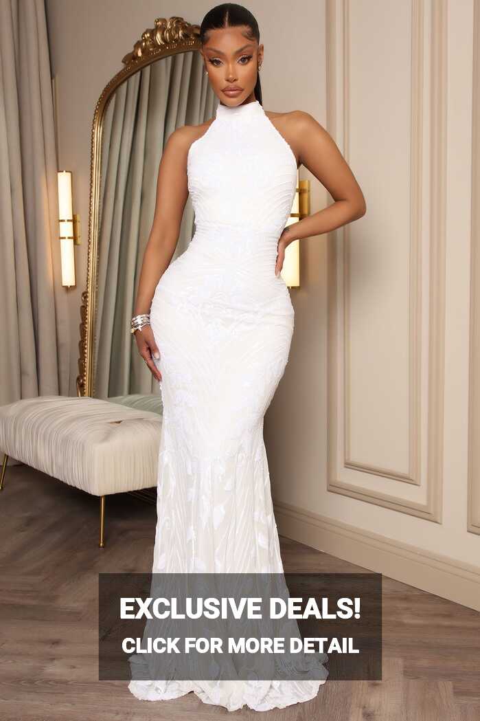 Luxe Feeling Sequin Gown - White | Fashion Nova, Dresses | Fashion ...