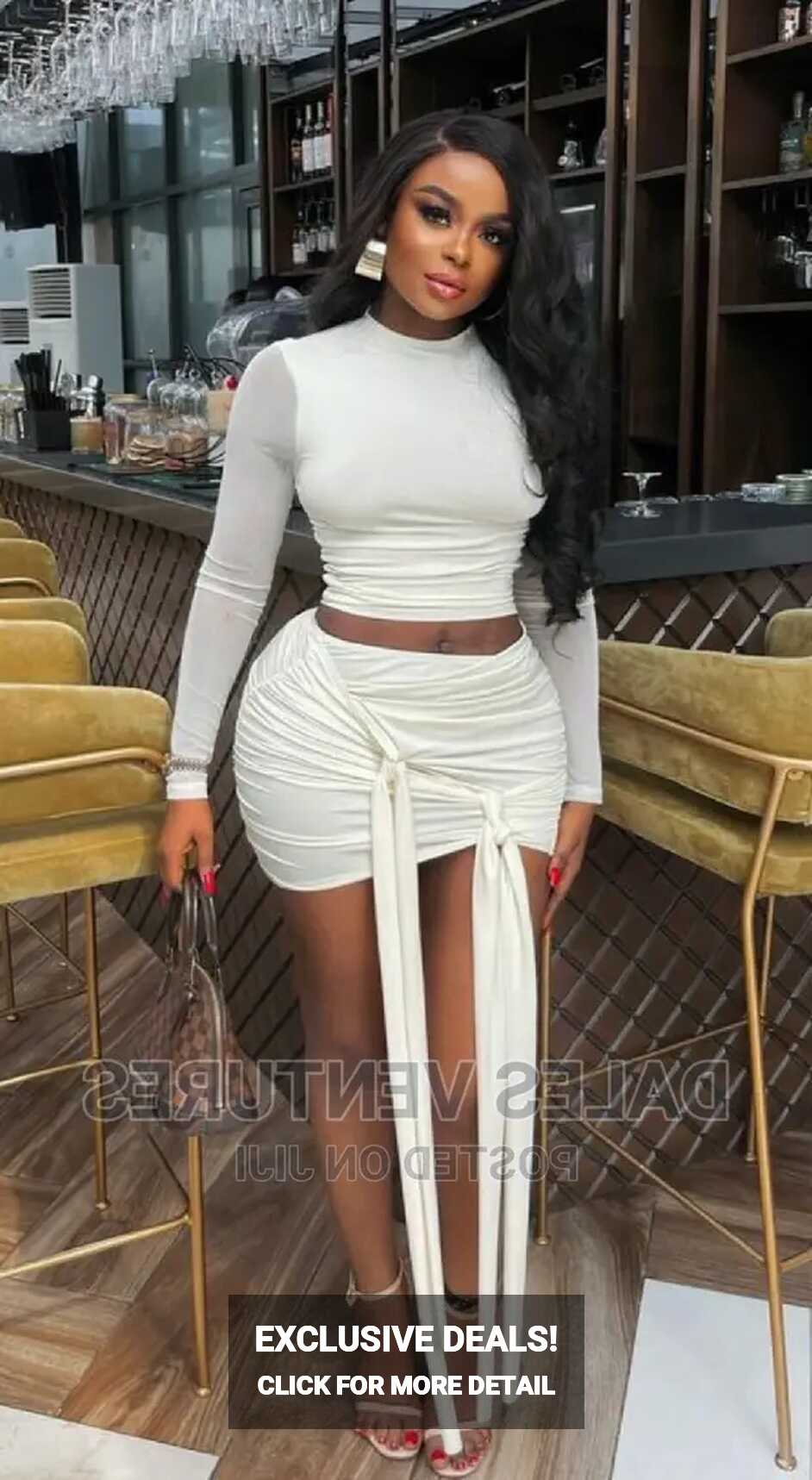 Luxe Mesh Lounge Crop Top Short Skirt Set Party Dress in Lekki ...