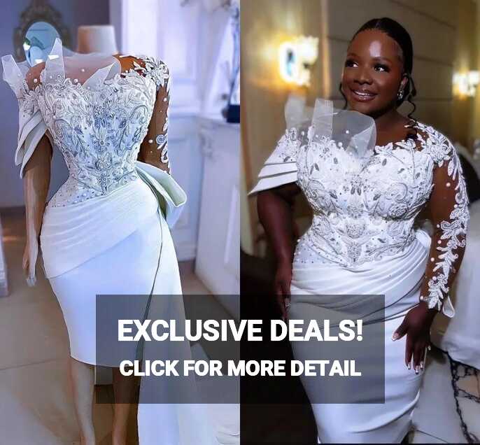 Luxurious Little White Lace Beaded Aso Ebi Cocktail Party Classy ...