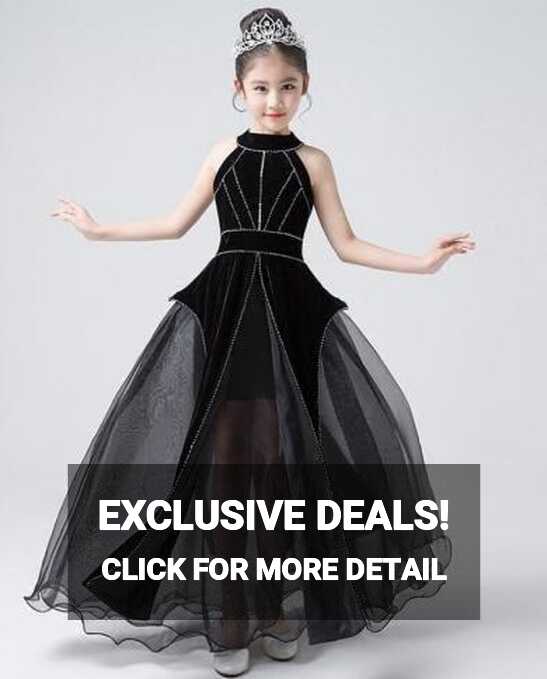 Luxury Black Princess Dress Halter Beading Evening Dress Ball Gown ...