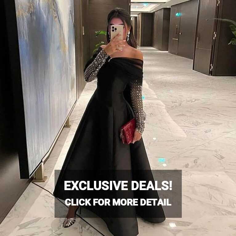 Luxury Dubai Evening Dresses for Women Wedding Party Black Long ...