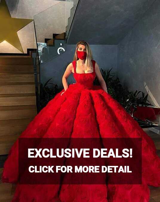 Luxury Evening Gown Princess Red – D&amp;D Clothing