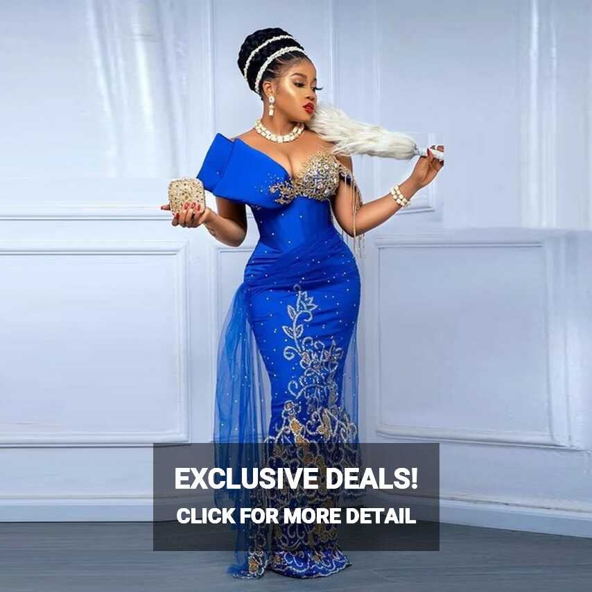 Luxury Handmade Beading African Prom Dresses Traditional Nigerian ...