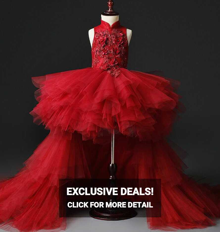 Luxury Red Long Tail Dress New Luxury Princess Ball Gowns Wedding ...