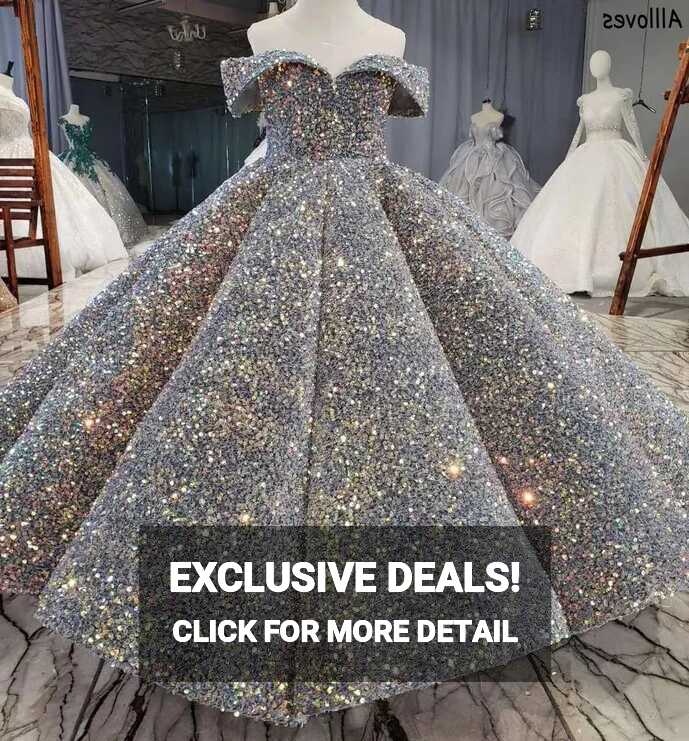 Luxury Silver Sequined Little Girls Pageant Evening Dresses Off ...