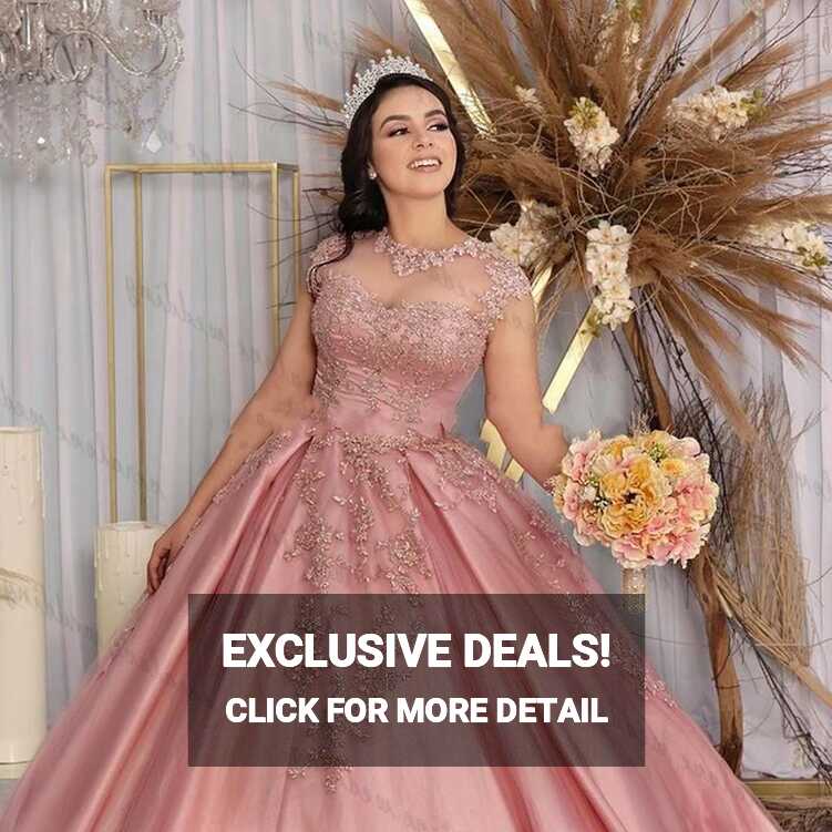 Luxury Sparkly Pink Princess Plus Size Ball Gown Quinceanera ...