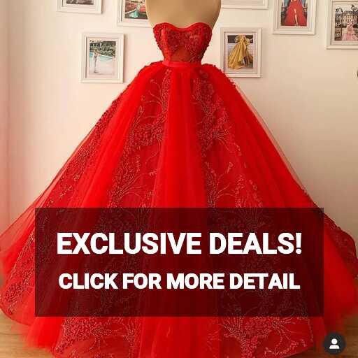 Luxury Vintage Red Tiered Lace Applique Ball Gown Red Lace Prom ...