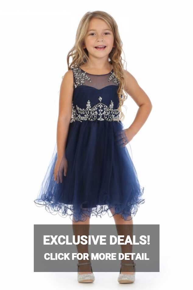 MB_712NV - Girls Dress Style 712 - NAVY BLUE Sleeveless ...