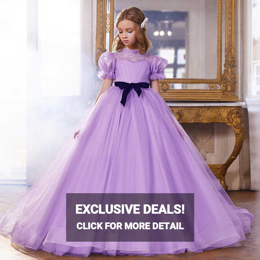 MQATZ Formal Long Party Princess Bridesmaid Girls Dress For ...