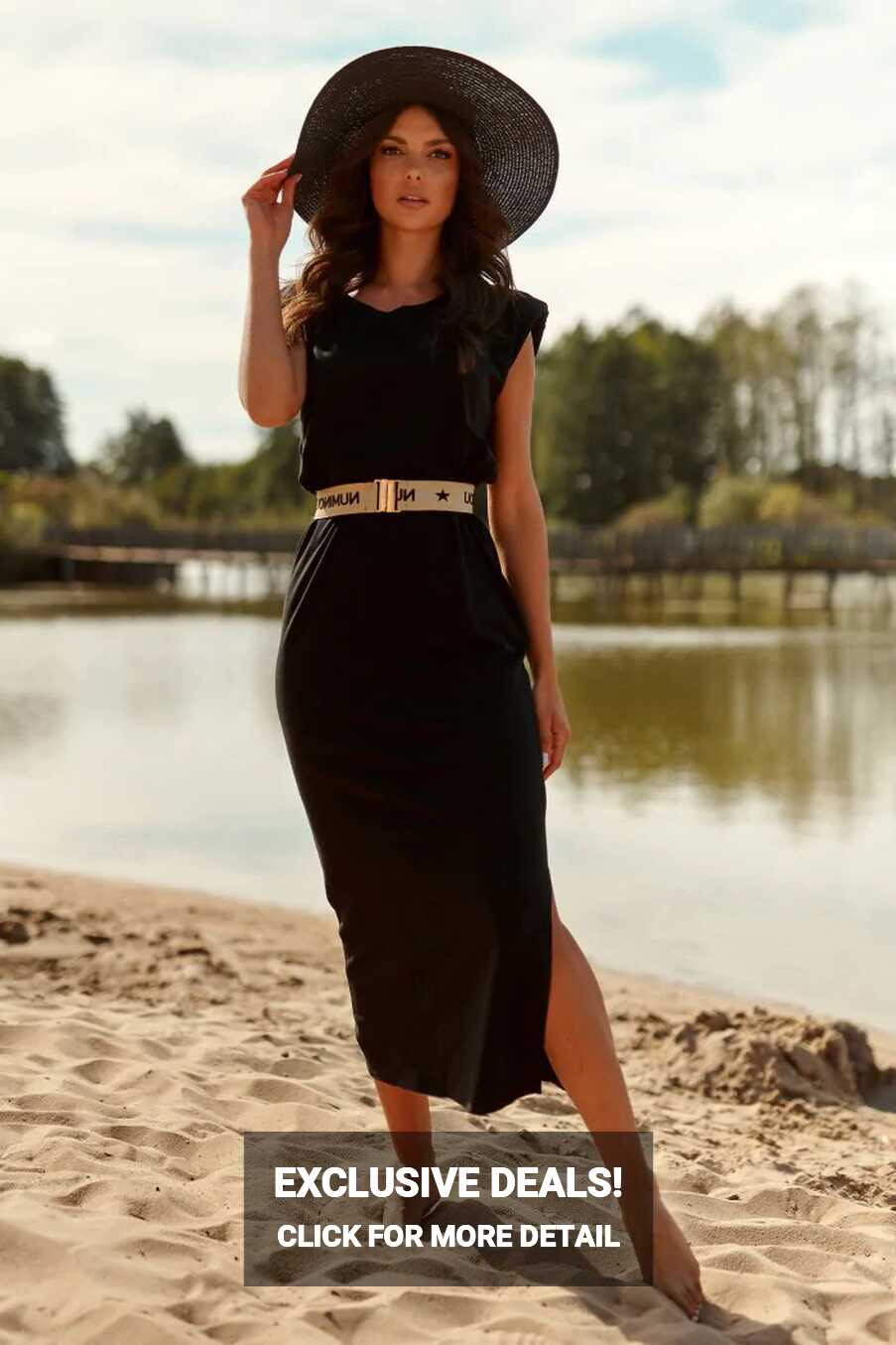 Maccie Black Belt Summer Dress