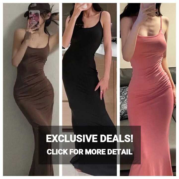 Magical house Pink Long Dress Backless Spaghetti Strap Sexy Maxi ...