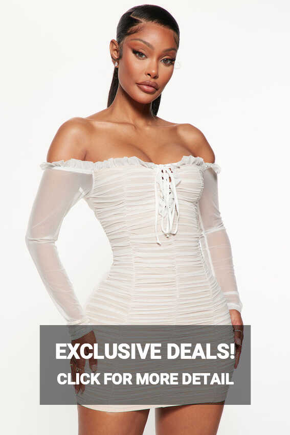 Maura Mesh Dress - White | Fashion Nova, Dresses | Fashion Nova