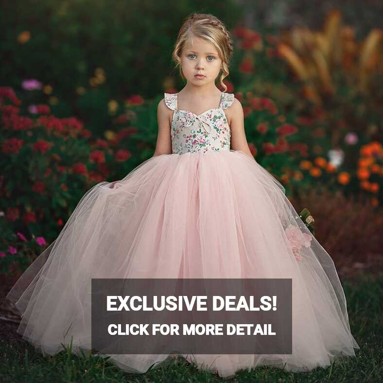 Maxi Long Dress Kids Baby Girls Sleeveless Party Dress Summer ...