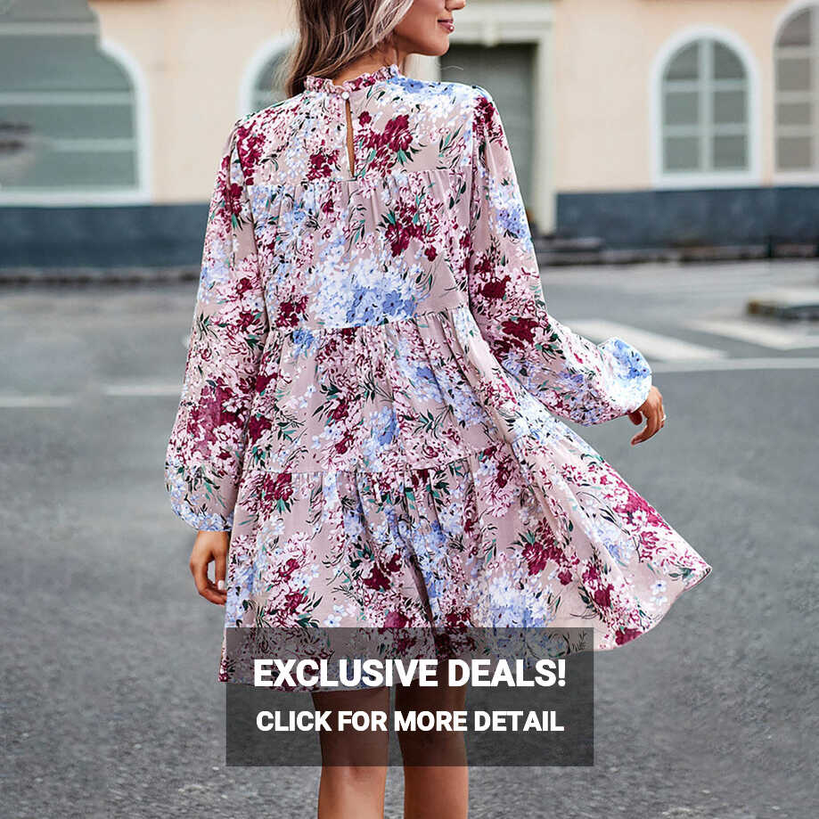 Mchoice Fall Dresses for Women 2024 Fashionable Casual Floral ...