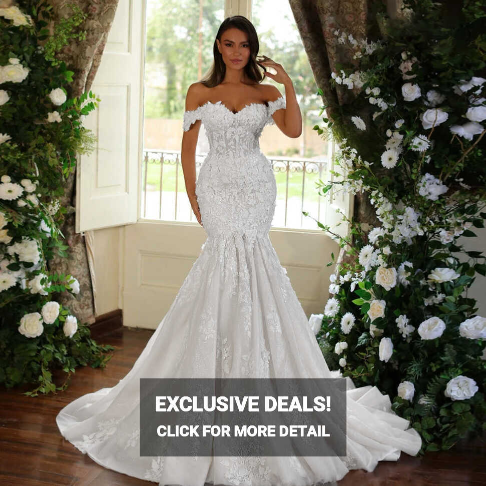 Mermaid Elegant Wedding Dress Sweetheart Off The Shoulder Bridan ...