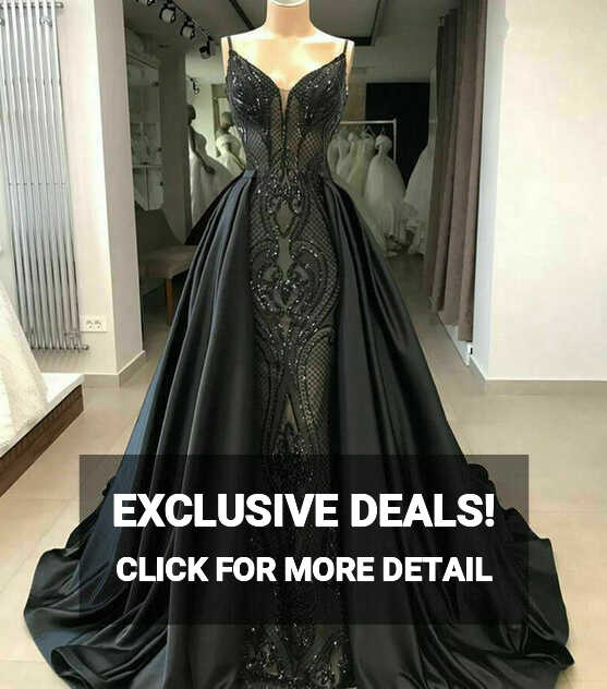 Mermaid Gothic Black Formal Dresses Evening Gown Party Prom ...