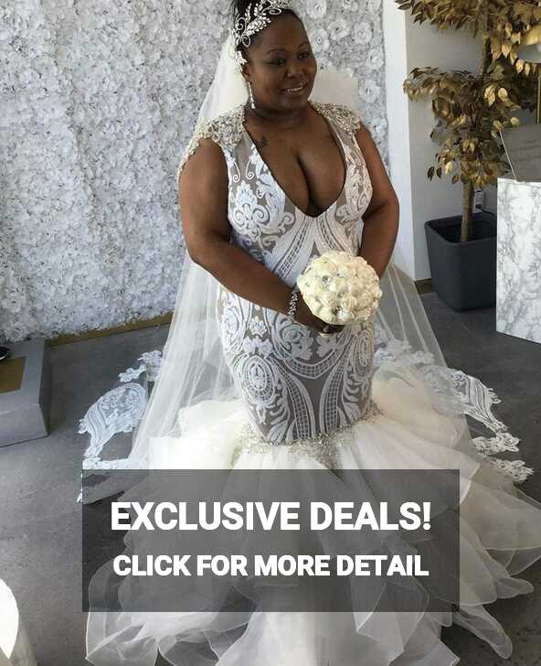 Mermaid Luxury Plus Size Wedding Gown – D&amp;D Clothing