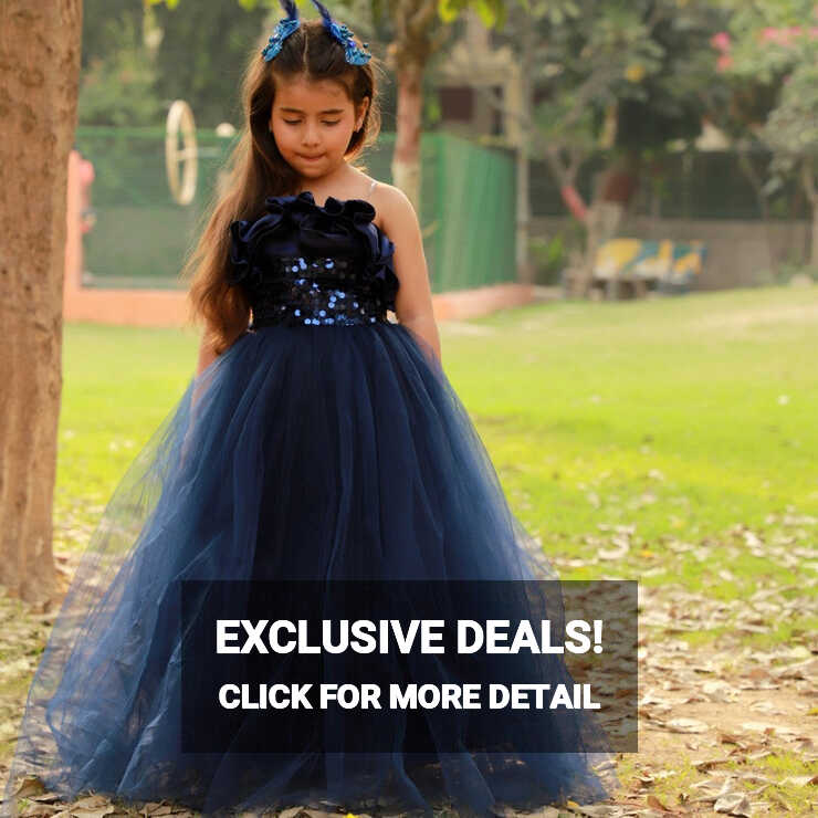 Midnight Shimmer Ruffled Ball Gown – ForeverKidz