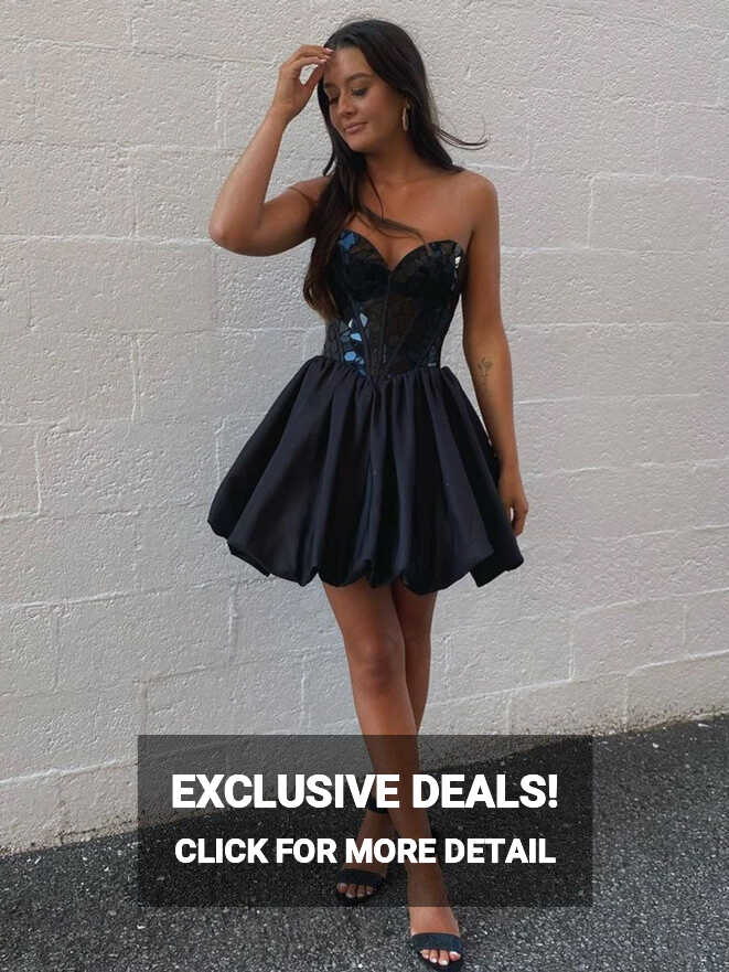 Mini/Short Black Prom Dresses, Cute Black Homecoming Dress – dresstby