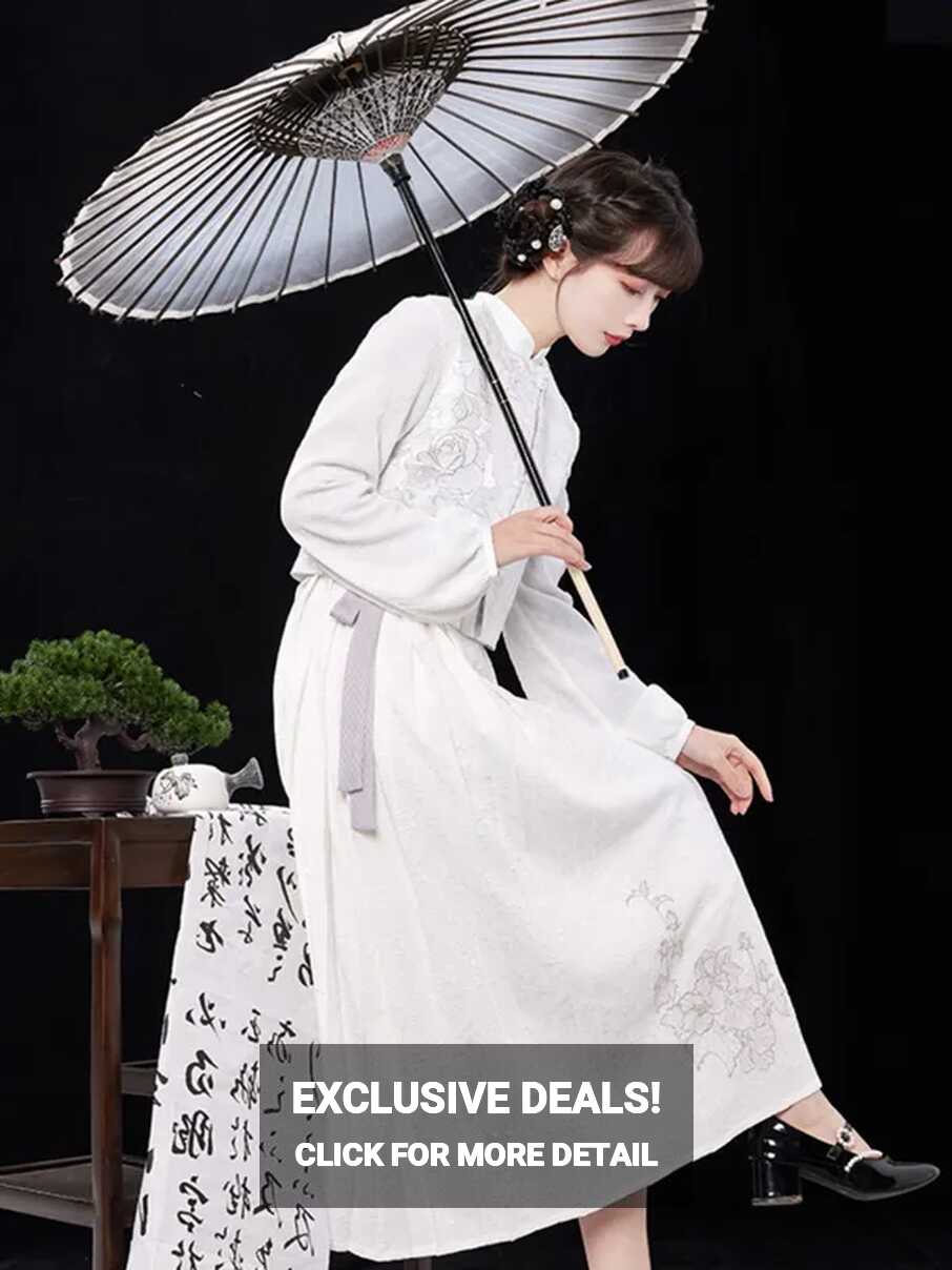 Modern Chinese Dress Fashion Hanfu White Female - Fashion Hanfu