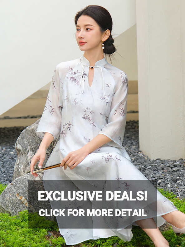 Modern Chinese Outfit Female Casual Zen Tea Dress