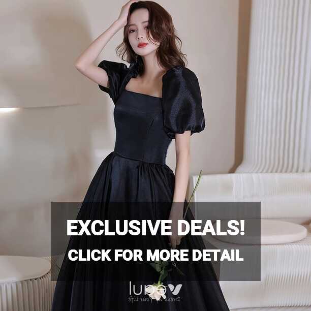 Modest / Simple Black Prom Dresses 2022 A-Line / Princess Off-The ...