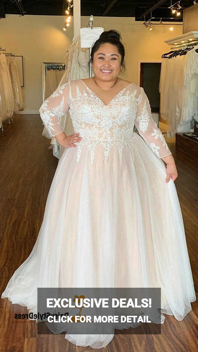 Modest Long Sleeve Plus Size Wedding Dress – daisystyledress