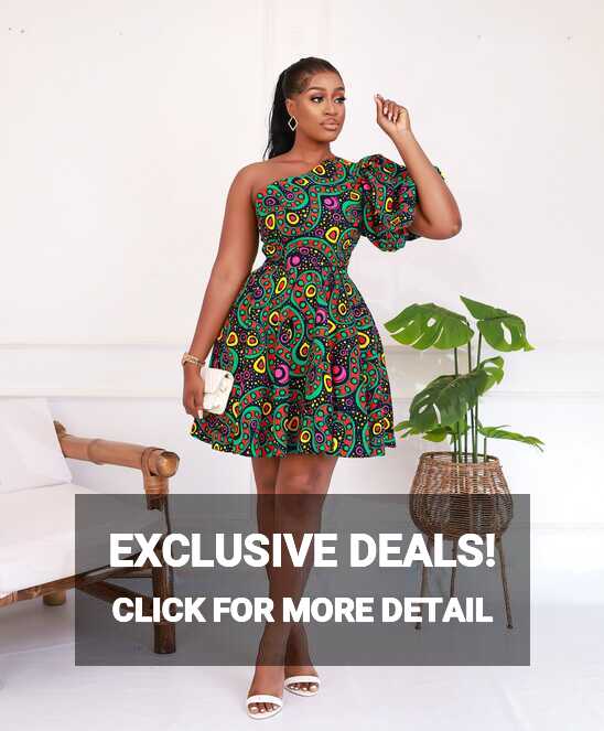 Mono Strap African Print Mini Dress | African clothing UK | CUMO ...