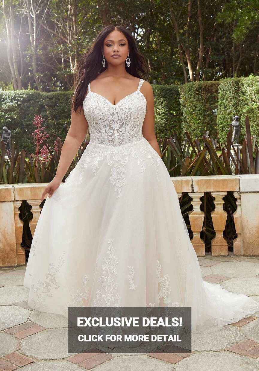 Mori Lee 3366 Georgia Corset Bodice Two Strap Plus Size Wedding ...