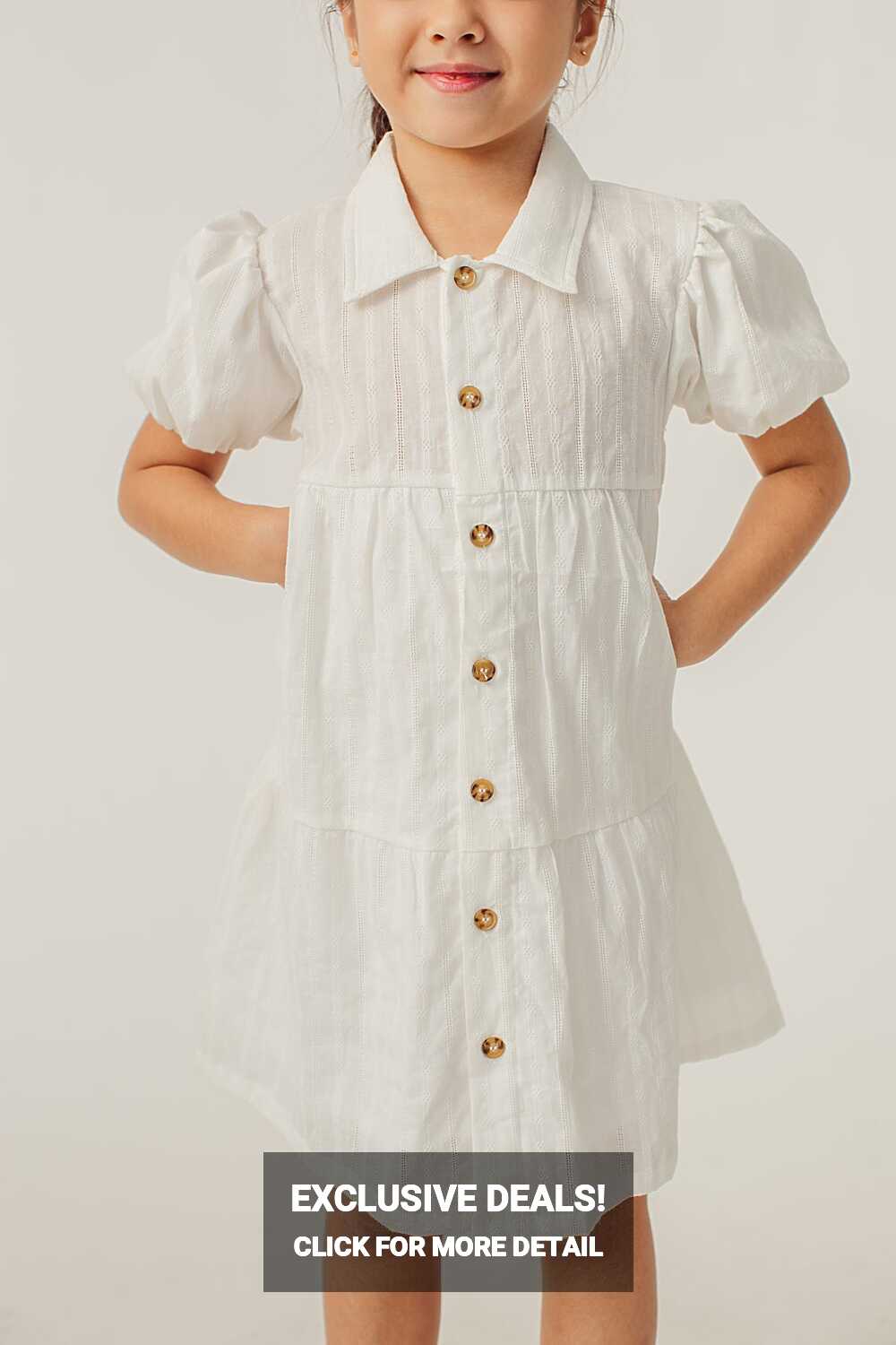 Mossimo White Puff Sleeve Shirt Dress Girls Kids – Mossimo PH