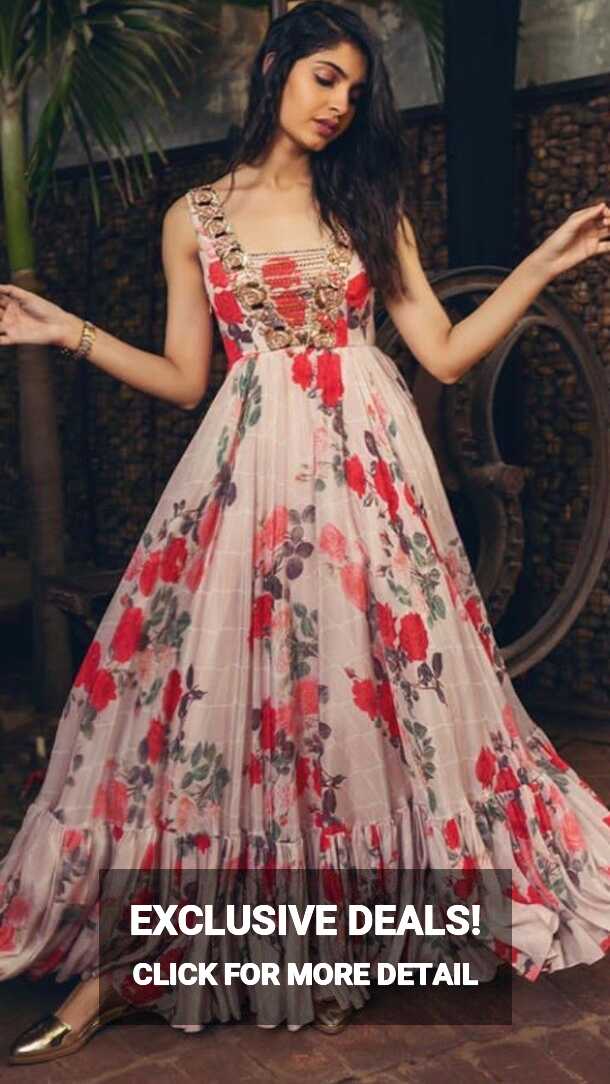 Most Beautiful Printed Gown Frocks Designs||Printed Gown Frocks ...