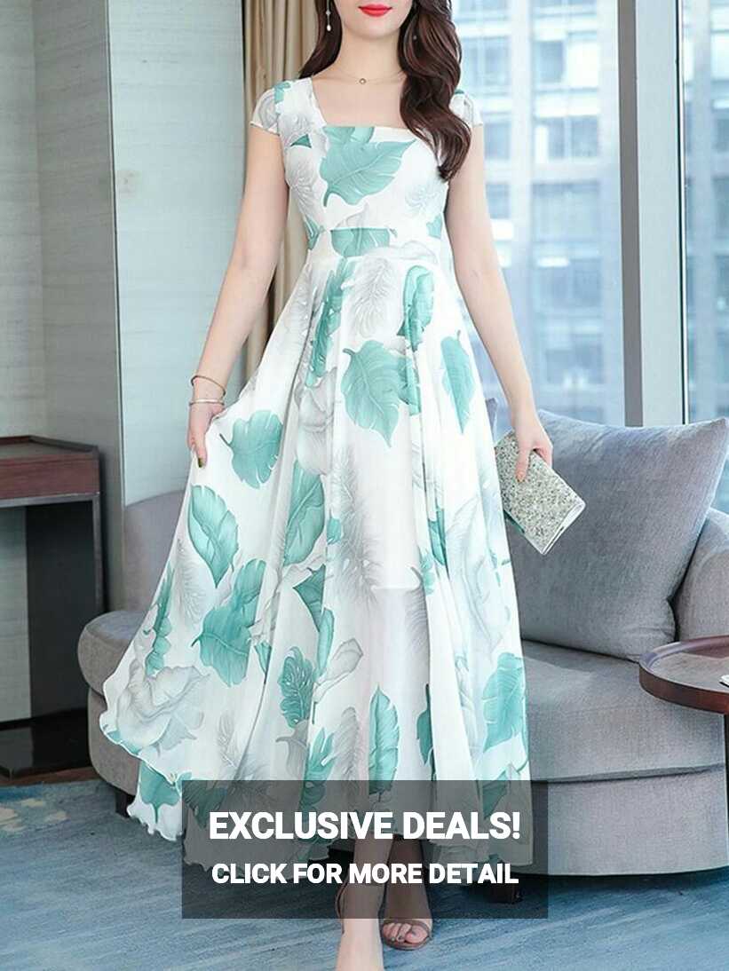 Most Stylish &amp; Outclass Chiffon Floral Printed Frocks Designs For ...