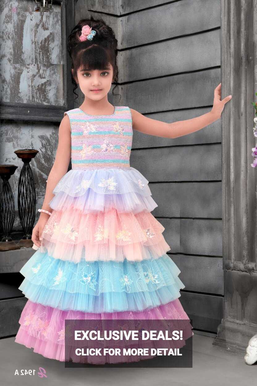 Multi Layer Baby Girl Dress Designs Children Frock Patterns Lace ...