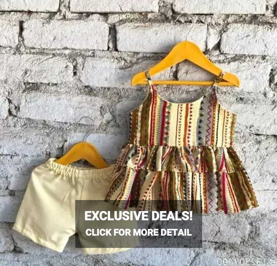 Musterd And Lite Yellow Rayon Baby Casual Wear Dress at Rs 245 ...