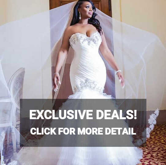 NE221 South African Wedding Dresses Mermaid Sweethearts Beads ...