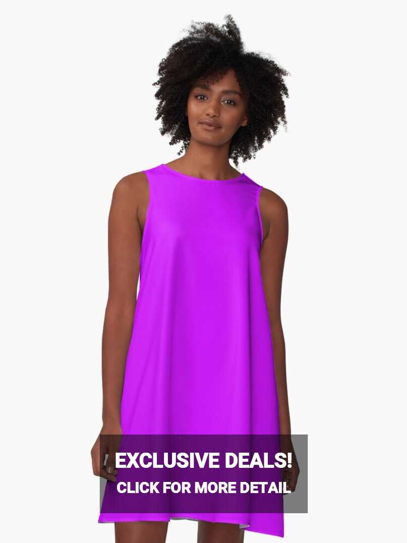 Neon Purple Solid Color&quot; A-Line Dress for Sale by Moonshine ...