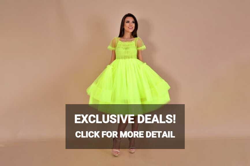 Neon Tulle Dress/ Party Neon Dress/ Festival Neon Dress/ Fancy ...