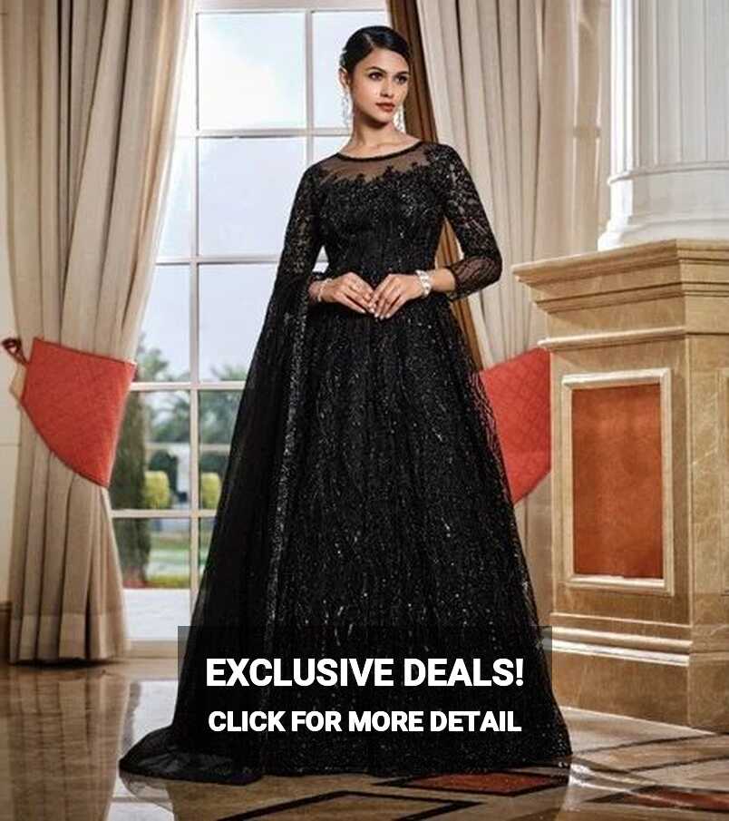 Net Embroidered Ladies Fancy Party Wear Gown, SET OF EIGHT COLOURS ...