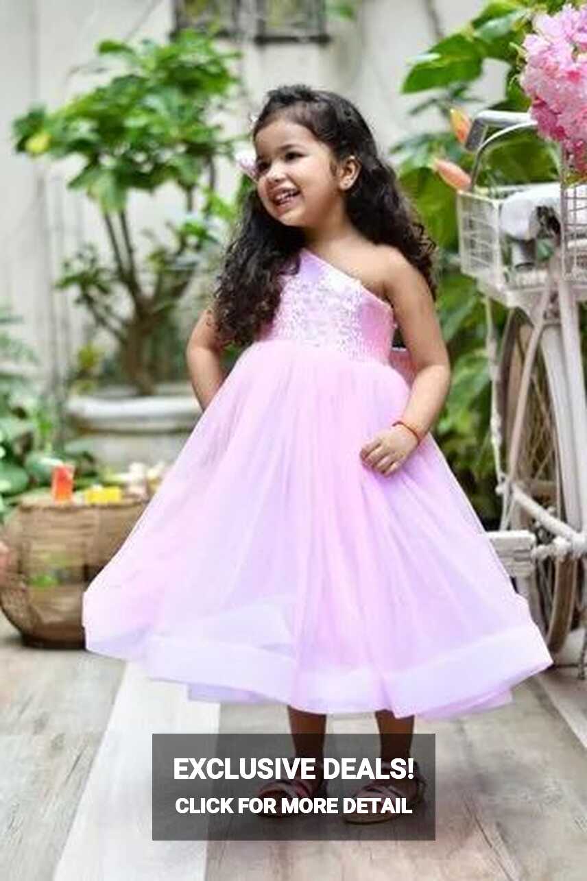 Net Kids Baby Pink Designer Frock at Rs 1000 in Noida | ID ...