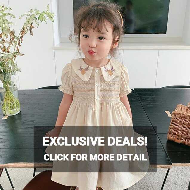 New 2022 Summer Baby Girls Short Sleeve Flower Dresses Kids Baby ...