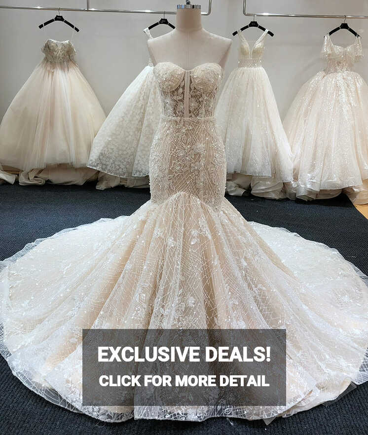 New Arrival Crystal Bling Bling Mermaid Wedding Dresses Full ...