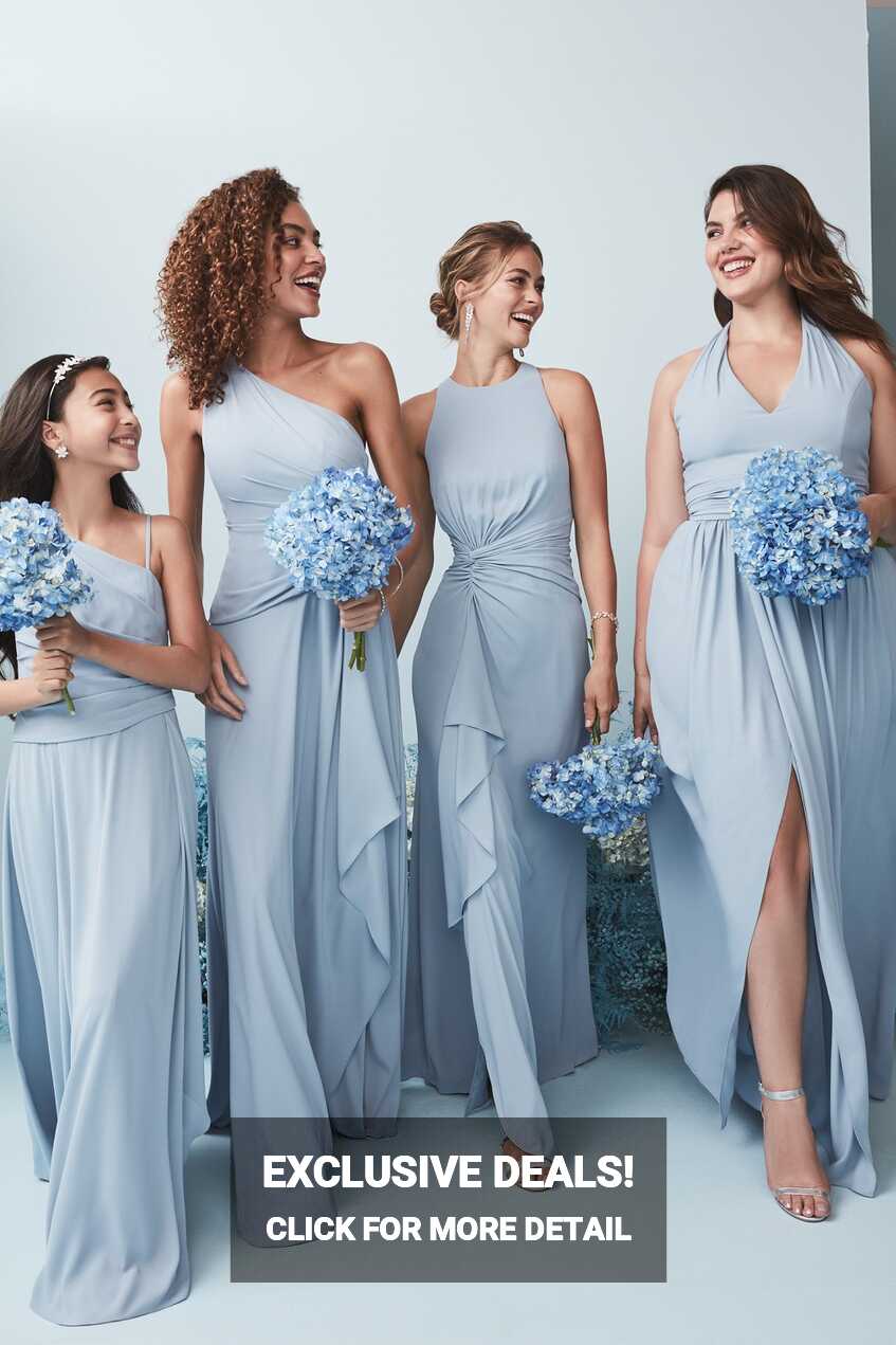 New Color Alert: Dusty Blue Bridesmaid Dresses | David&#39;s Bridal Blog