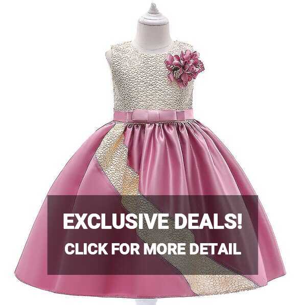 New Colorblock Sleeveless Girls Dress Kids Host Dress,prom Dress ...