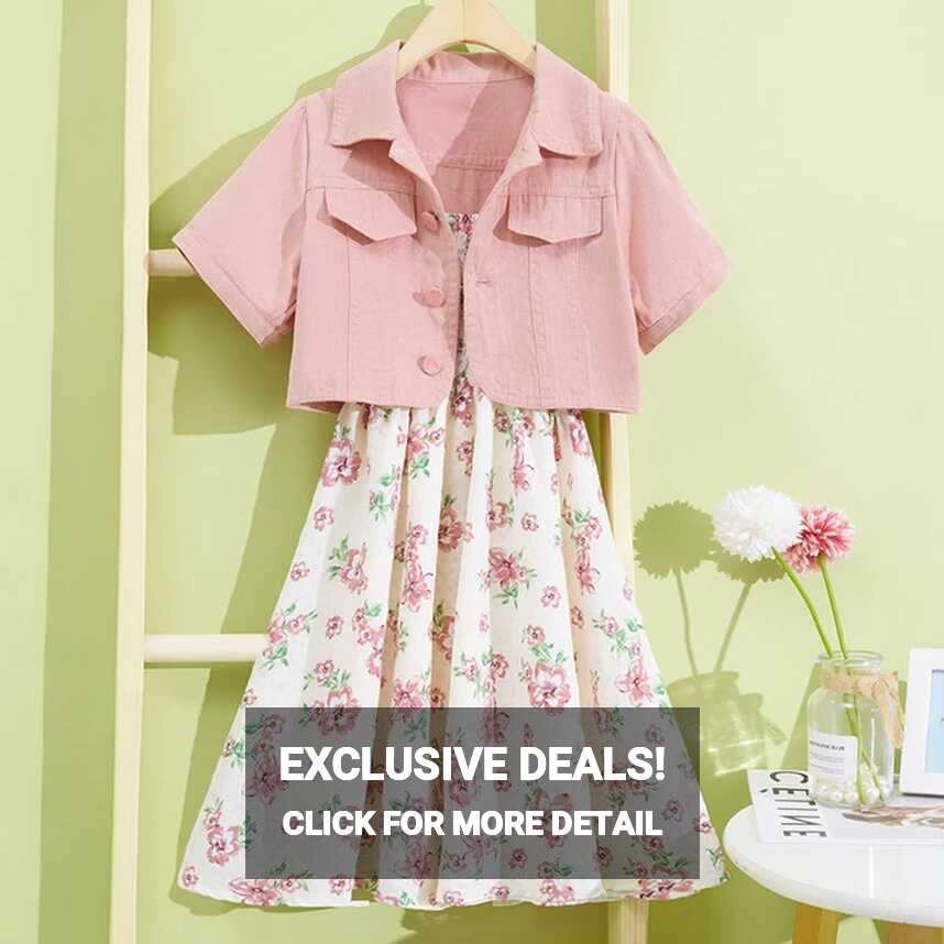 New Cute Girls Summer Suit Outfits Kids Set Teenagers School Short ...