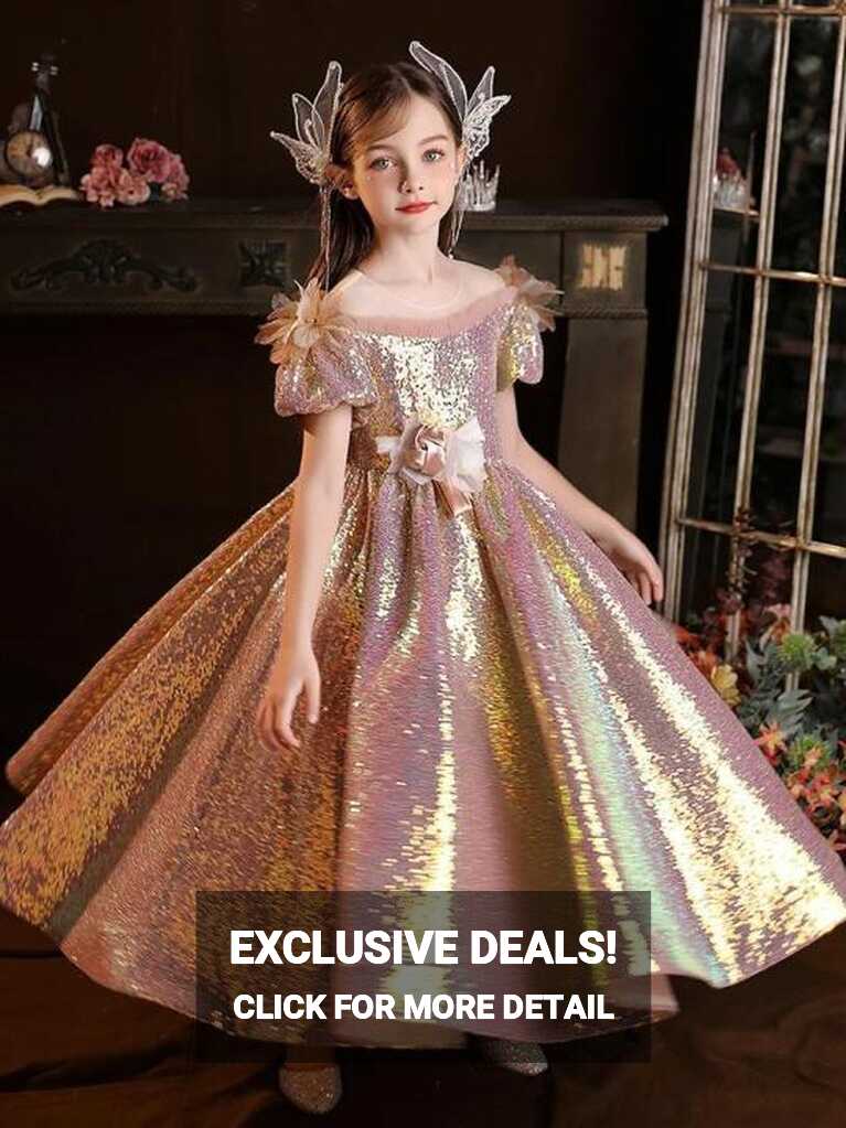 New Elegant Wedding Kids Formal Occasion Dress for Little Girls ...