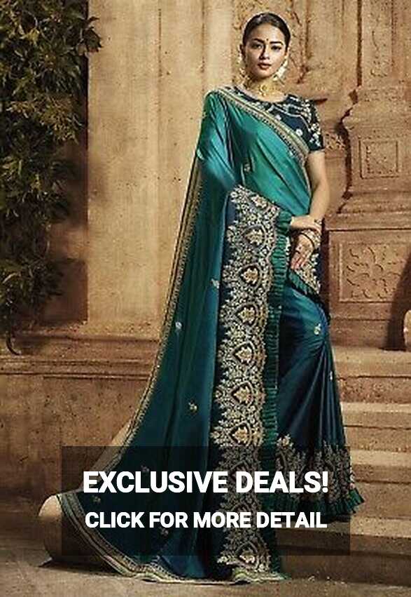 New Party Sari Indian Wear Designer Wedding Bollywood Festival ...