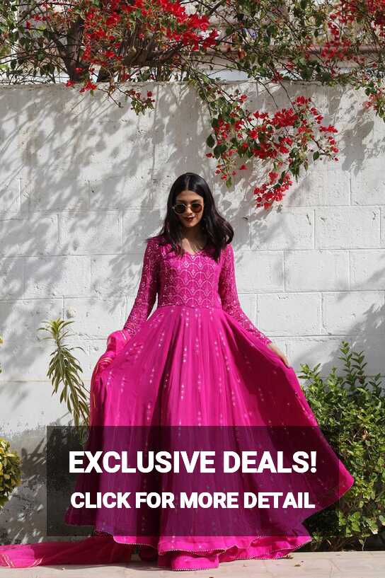 New Party Wear Look Pink Gown With Plazzo &amp; Dupatta Set – Prititrendz